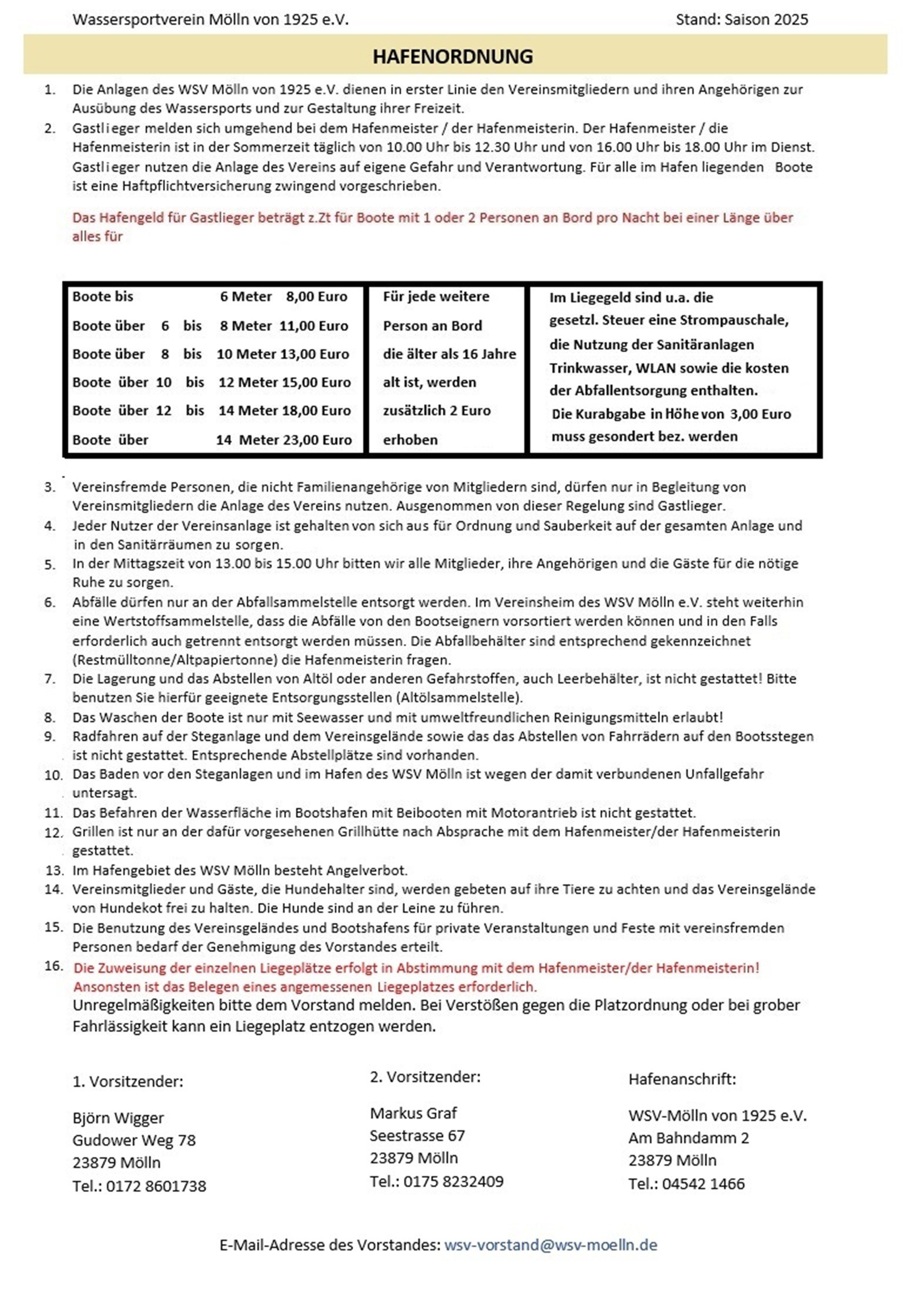 Hafenordnung